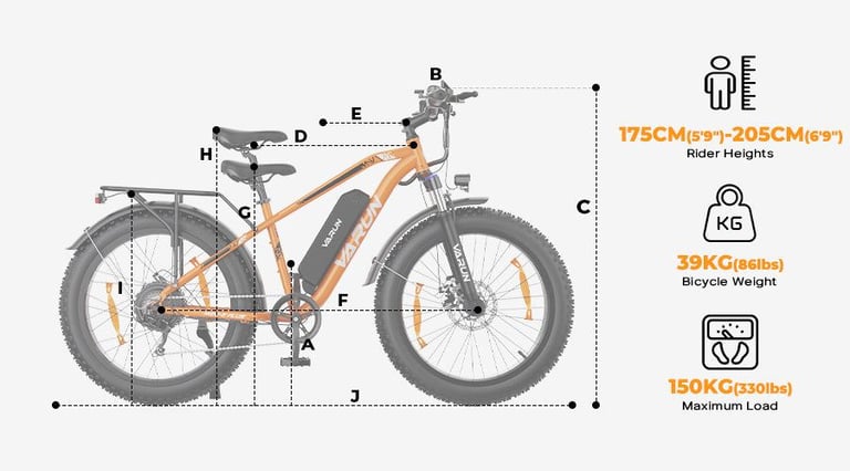 VARUN M26-2 PLUS is a rugged and powerful 26" Fat-Tire Mountain E-Bike