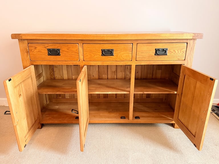 Oak Furniture Land Solid Oak Large Sideboard