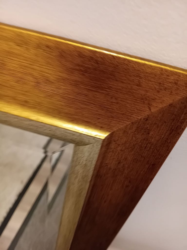Gold framed mirror