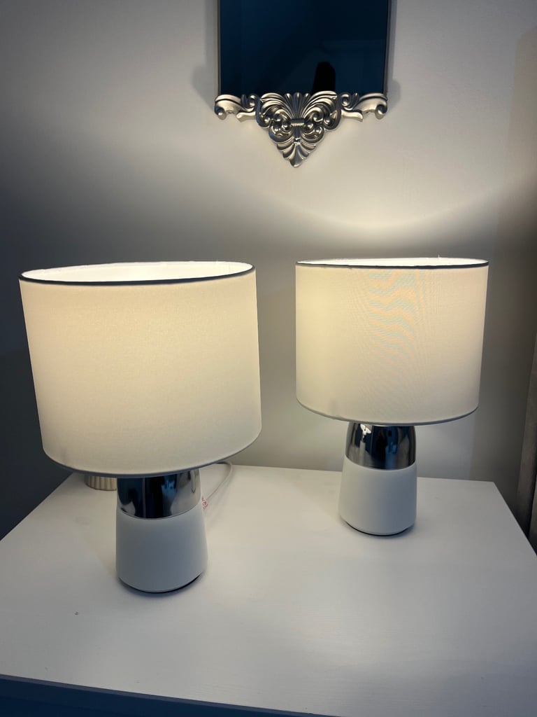 image for Table lamps x2 - touch operated