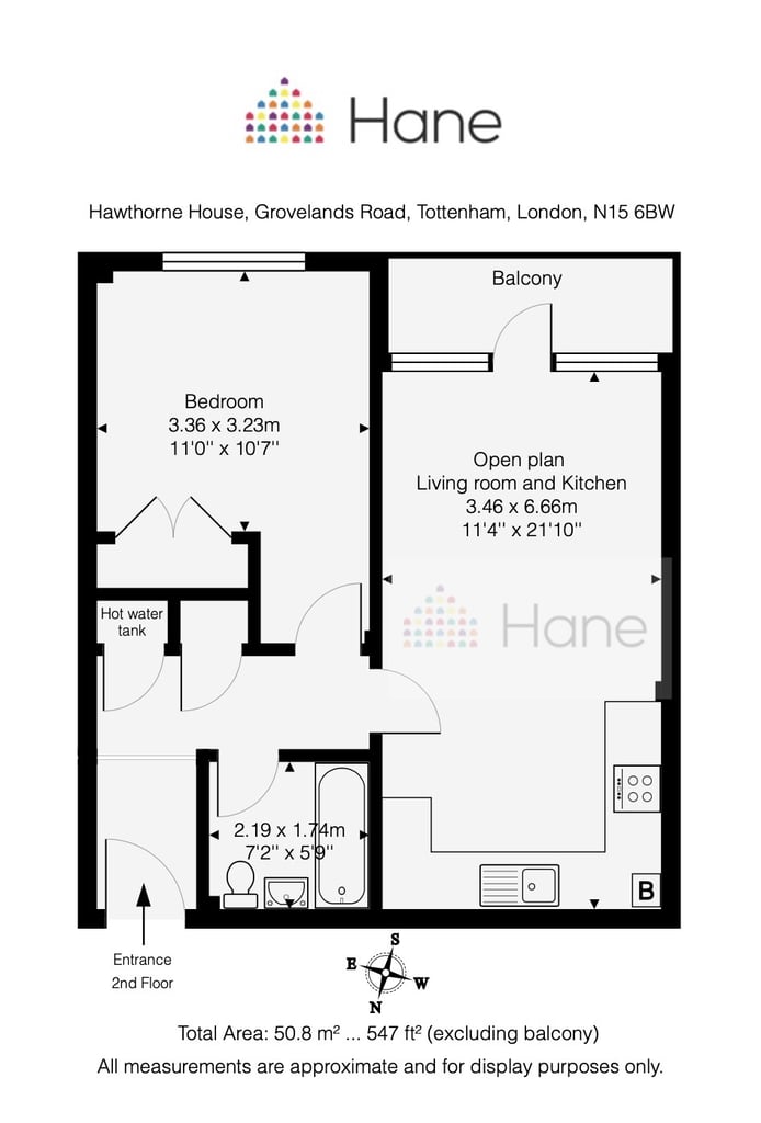 Hane Estate Agents offer a 1 bedroom 2nd floor flat within a modern block with lift access