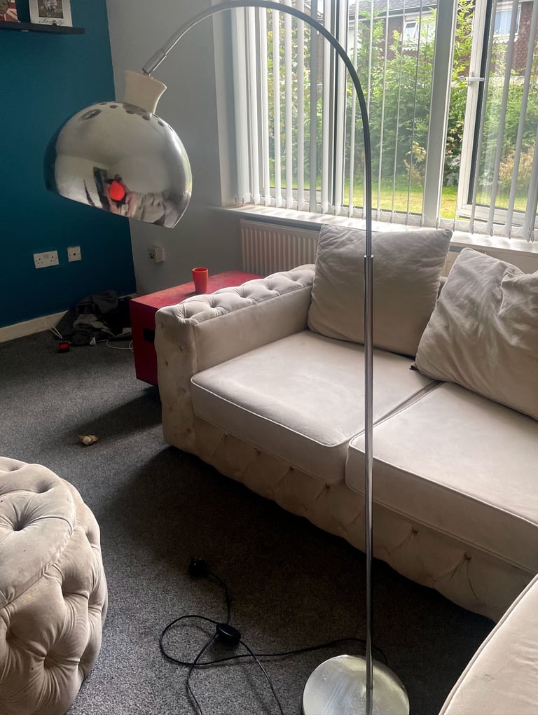 image for Tall stainless steel lamp 