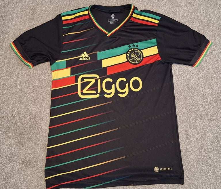 image for Ajax 2021/22 Adidas Medium 38 Third Football Shirt Bob Marley Mens