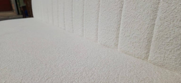Brand New Dunelm®️ White Boucle Fabric Hallway Bench RRP £269