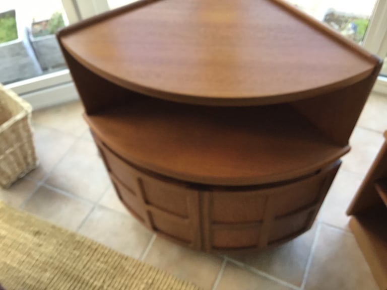Nathan teak TV stand and corner units