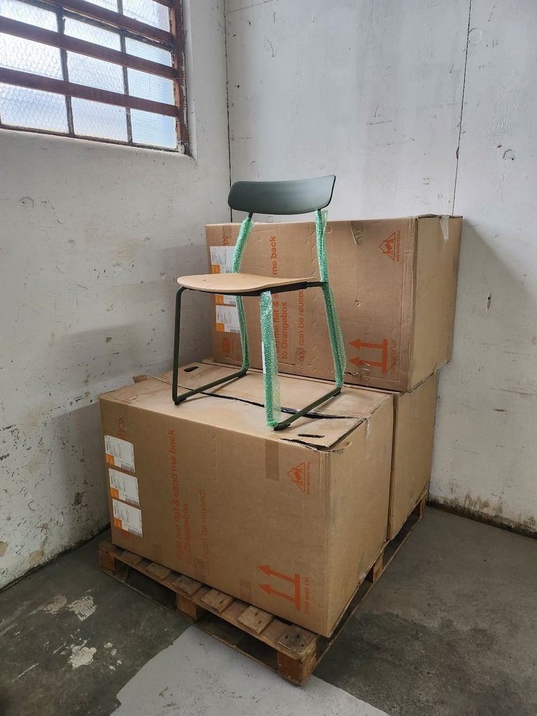 7 Orangebox Acorn Static Chairs Restaurant Office Dining Waiting Cafe boxed New