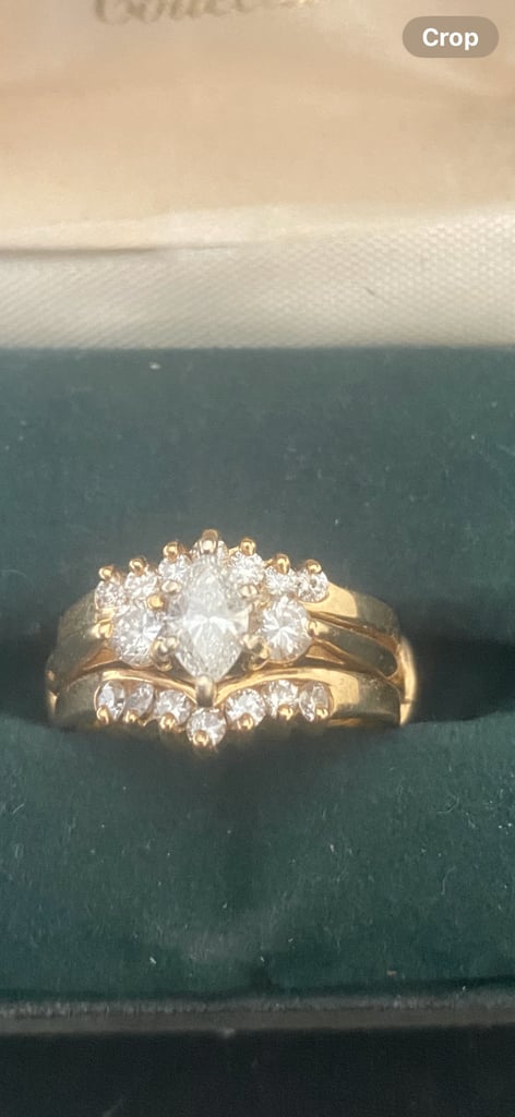UK Wide Delivery Price Reduced for Quick Sale! Custom-Made 14ct Gold Diamond Bridal Set 💍
