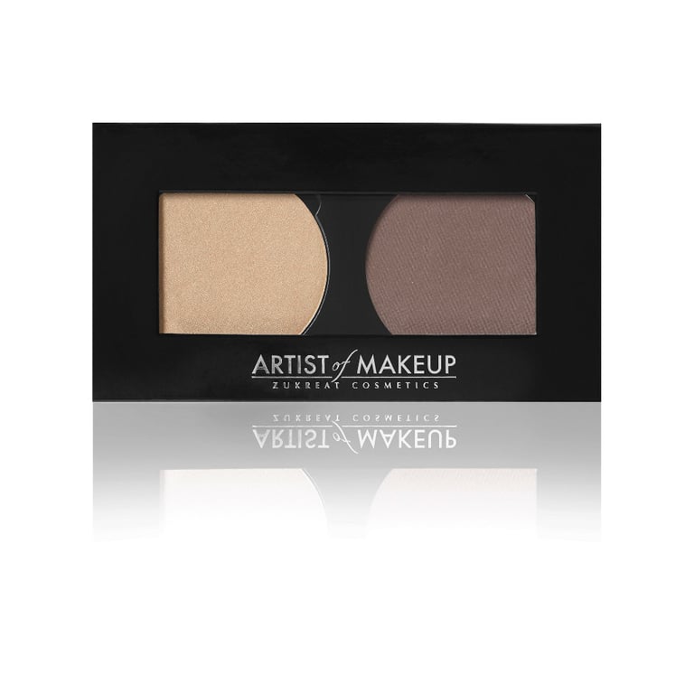 Artist of Makeup Zukreat Cosmetics - Candlelit/Sculpt - Highlight/Contour Duo Palette