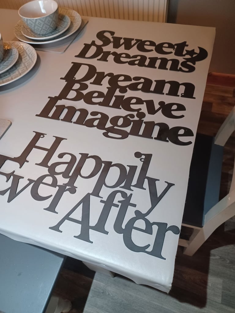 image for 3 lazer cut metal wall signs 