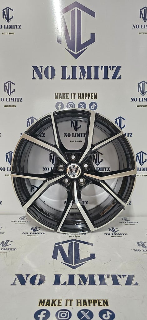 PREMIUM DIVISION VOLKSWAGEN 18" GOLF R ESTORIL STYLE ALLOY WHEELS CADDY PASSAT GT 5x112 DIAMOND CUT