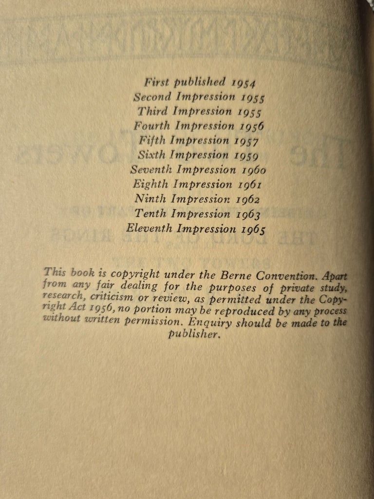 Lord of the Rings 1965 (EXCELLENT CONDITION)