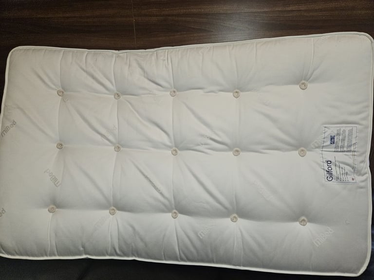 image for Small double grey fabric craftmatic bed with mattress 