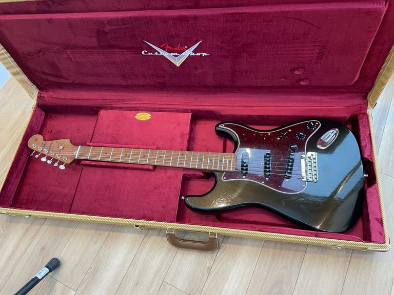 Fender Custom Shop 55 Stratocaster Texas Tea Roasted Flame Neck