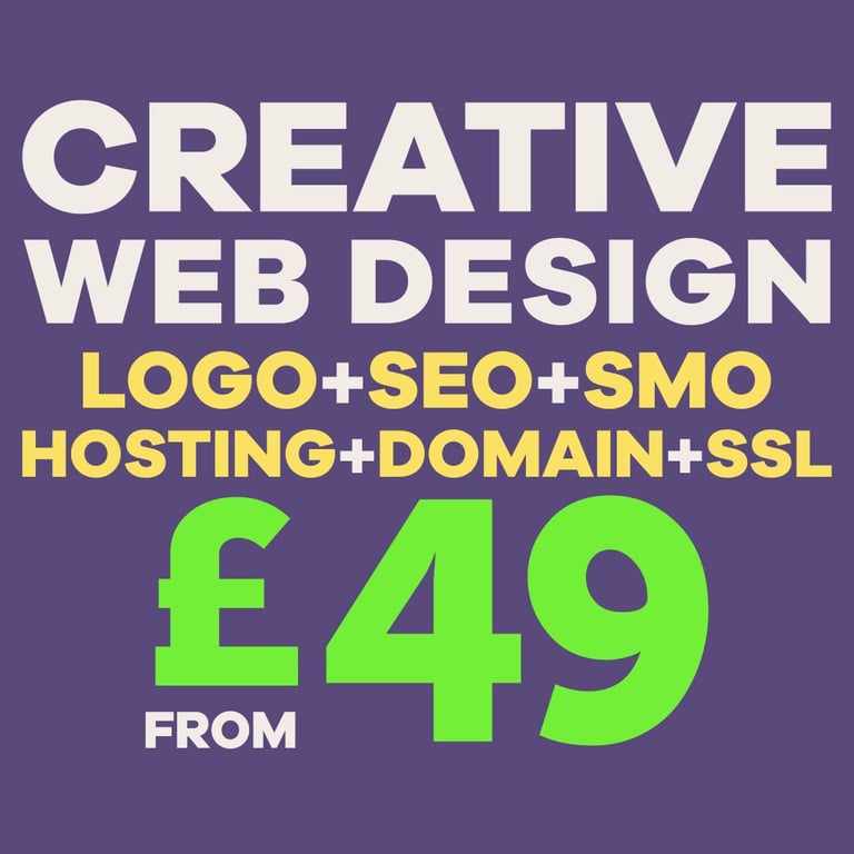 ⭐ Creative Freelancer | Website design from £45 | E-commerce | Logo | SEO | Contents