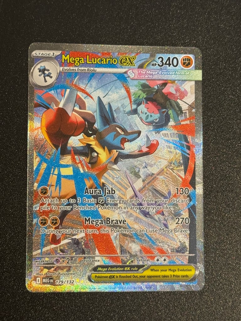 image for Pokemon Tcg Mega Evolution Mega Lucario EX Secret Rare 179/132