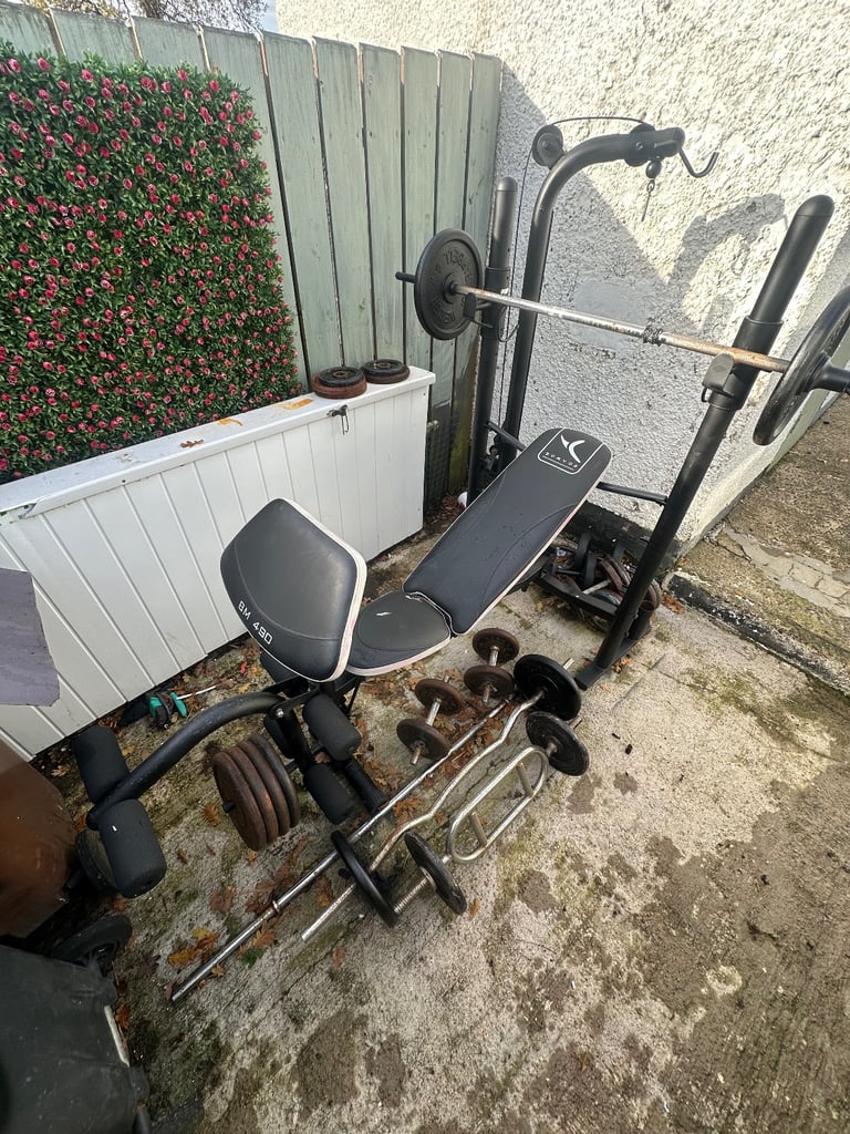 Cast iron free weight home gym 