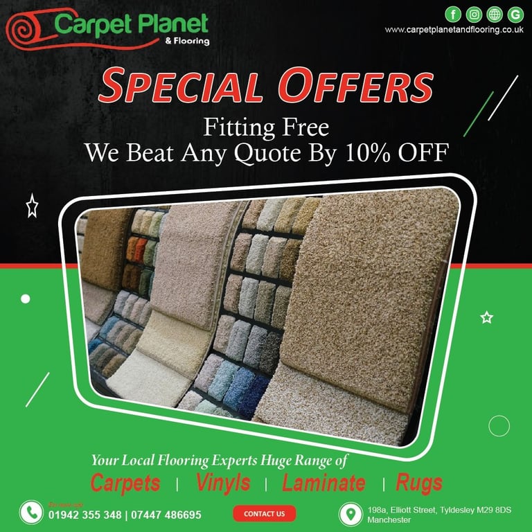 Special Offers for fitting free carpet and flooring