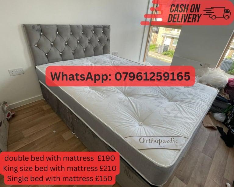 Single Bedframe With Firm MattressDouble Bed Base Headboard With