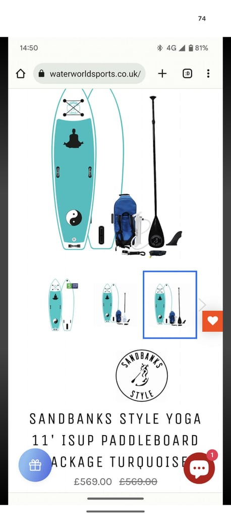 Sandbanks paddleboard 