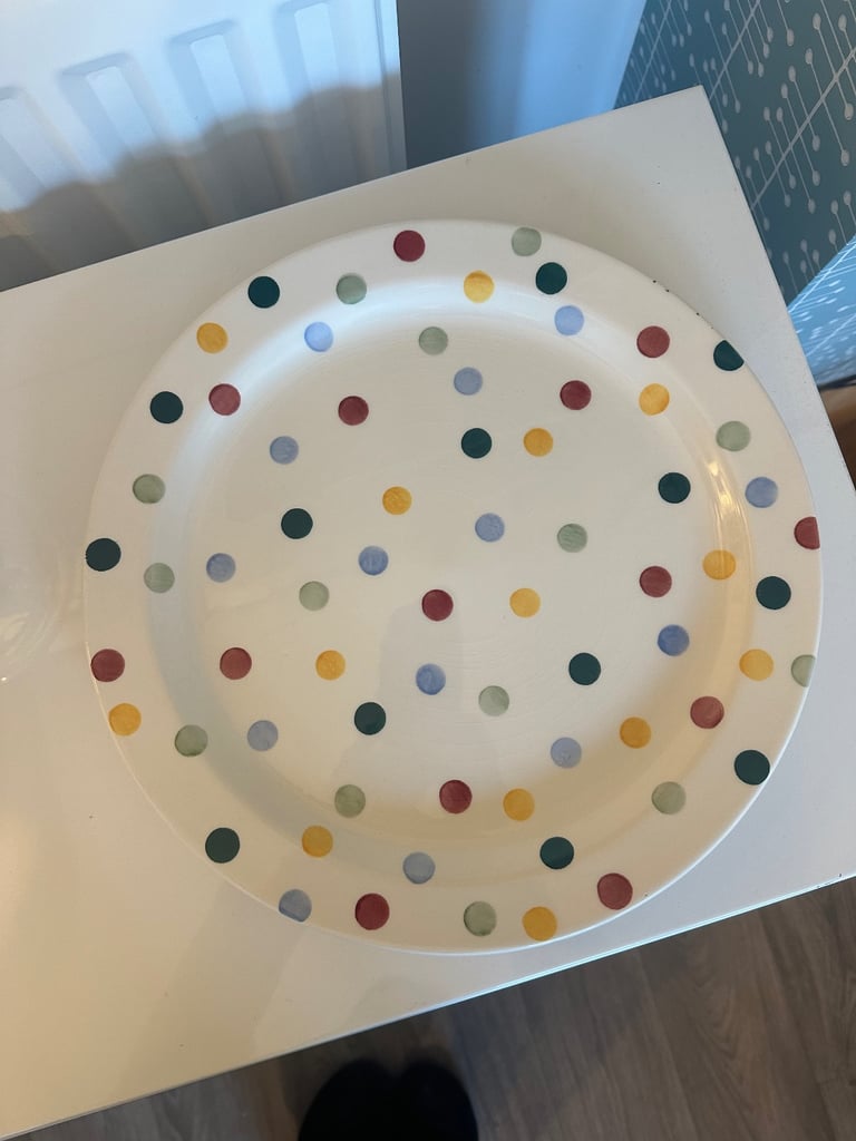 image for Original, 2nd Quality EMMA BRIDGEWATER Polka Dot 13" Cake Plate