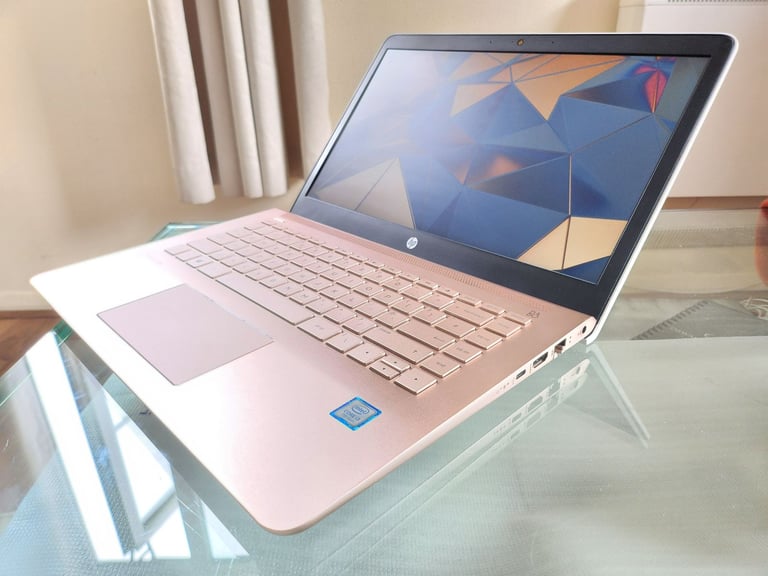 ❤️ HP Pavilion 14" White & Rose Gold i3-7100U 8GB RAM 128GB SSD Bang & Olufsen Laptop Mint Condition