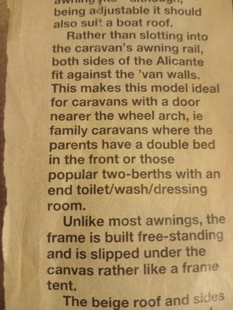 Caravan awning 