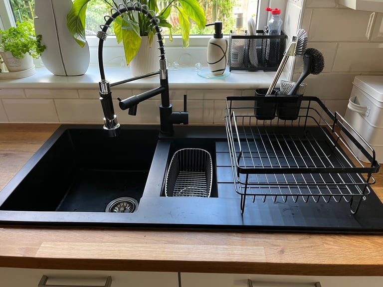 image for Gold and black kitchen tap
