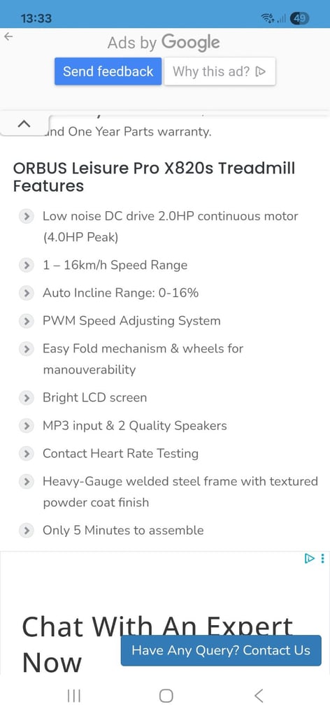 image for Orbus Treadmill
