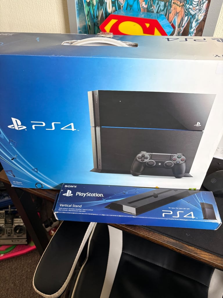 Boxed ps4 with boxed official vertical stand
