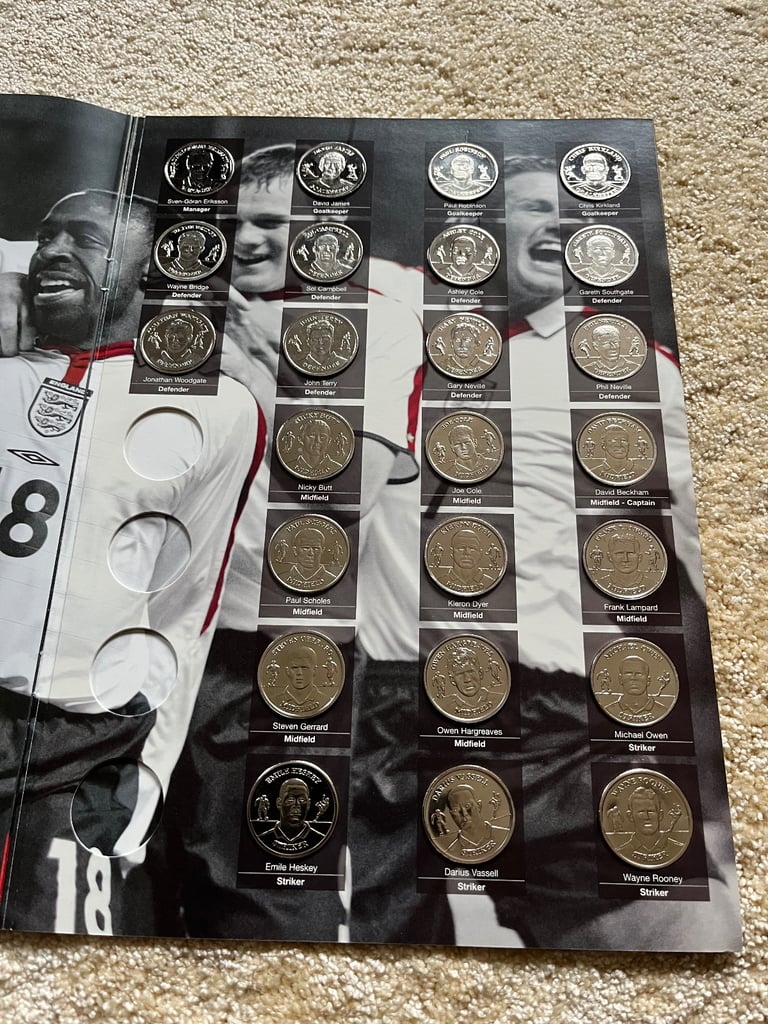 Official England 2004 Medal Collection Complete 