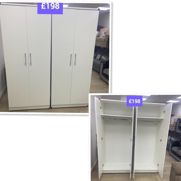 WARDROBE,CHEST OF DRAWERS,BEDSIDE CABINET. 