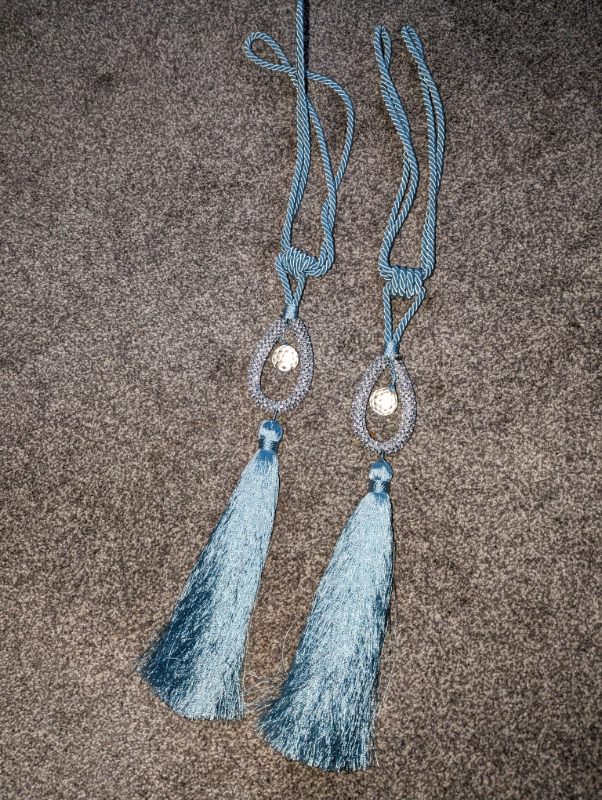 Blue heavy tiebacks Harry Corry