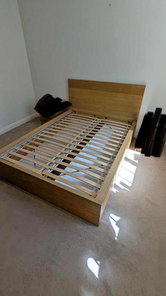 IKEA malm double bed frame with 2 drawers 