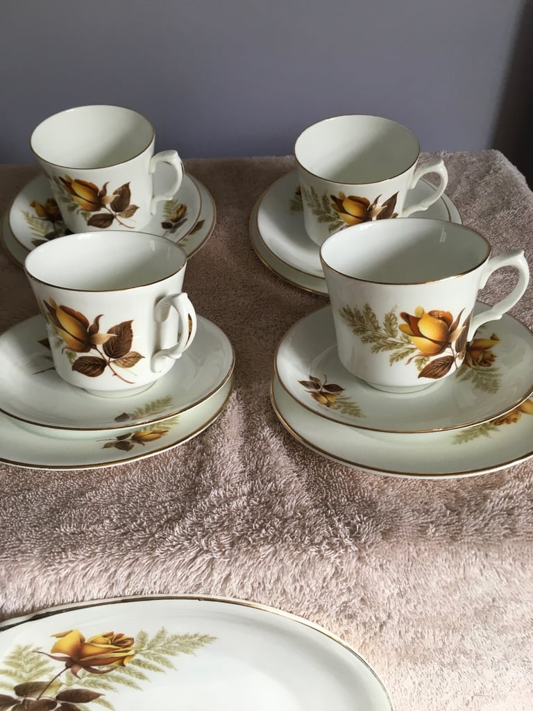 image for Arklow flower 3 piece tea set x 4