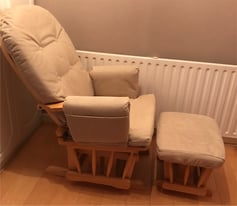 Cream maternity chair and stool