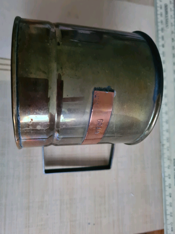 Antique Brass and Copper Grain Measure