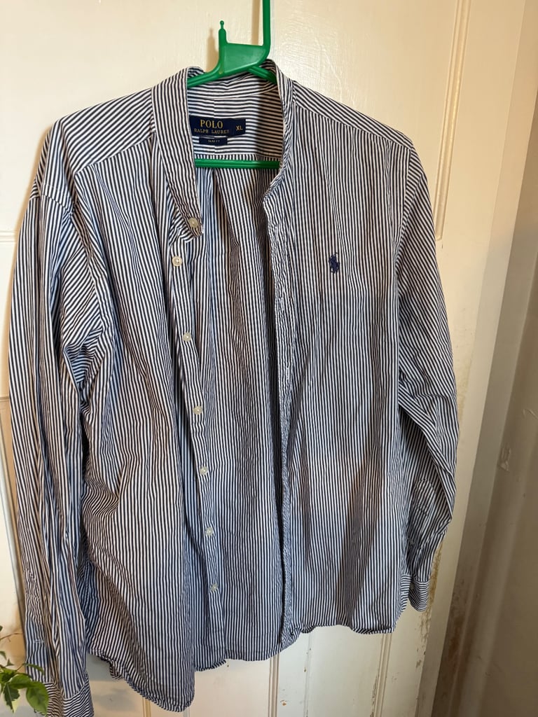 image for MENS  RARE GRANDAD SHIRT BY RALPH LAUREN.         17.5.    COLLAR.  SIZE  XL