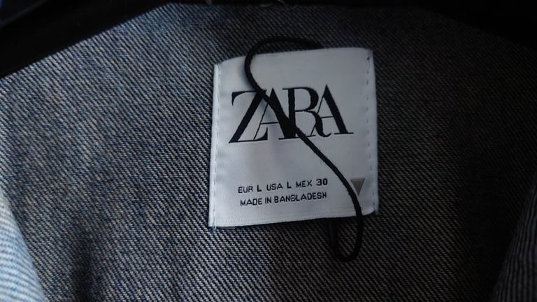 ZARA women denim trench coat 