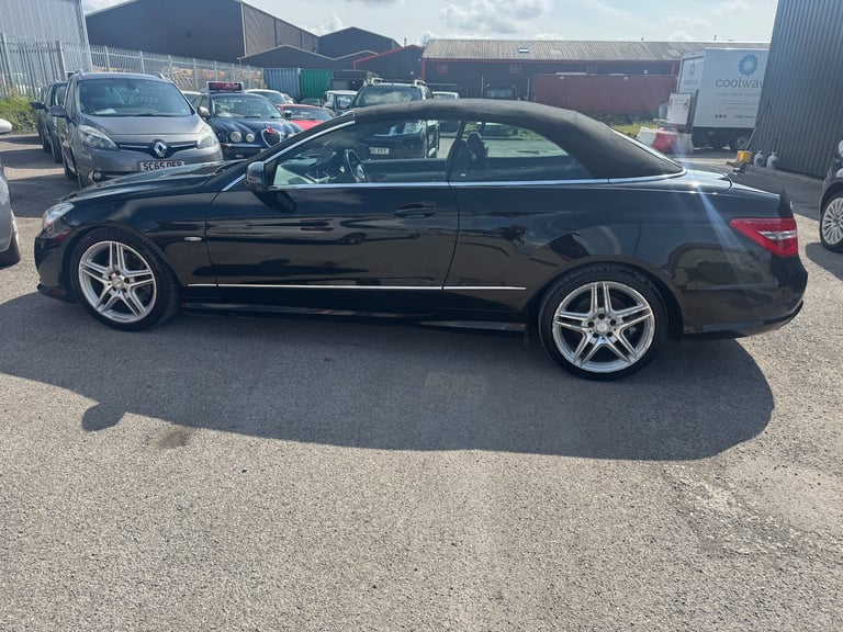 2010 10 MERCEDES E350 3.0 CDi V6 SPORT BLUEEFFICIENCY AUTOMATIC CABRIOLET .BLACK