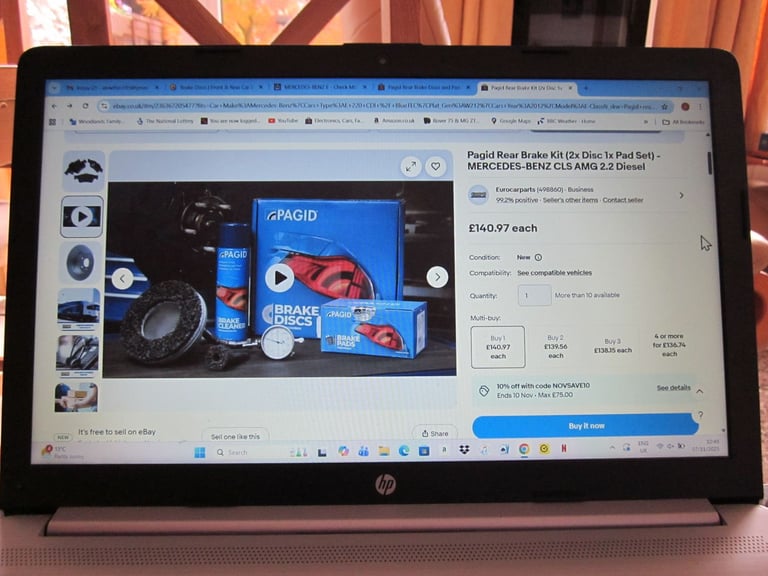 image for Mercedes Benz E Class E220 CDI W212 Rear discs and pads for sale