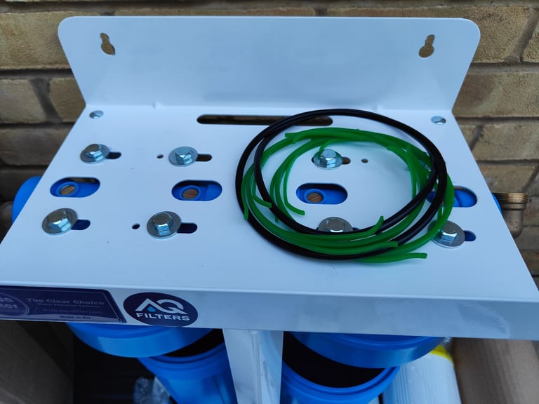 AQUAFILTER 10" Big Blue Whole House Water Filter System + Water Softening Filters NEW
