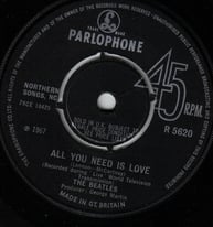 The Beatles - two original 7 inch UK 45rpm singles