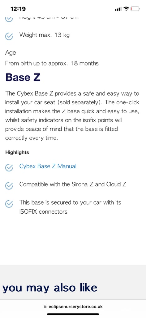 CYBEX Z Cloud, Z Base & Rain Cover 