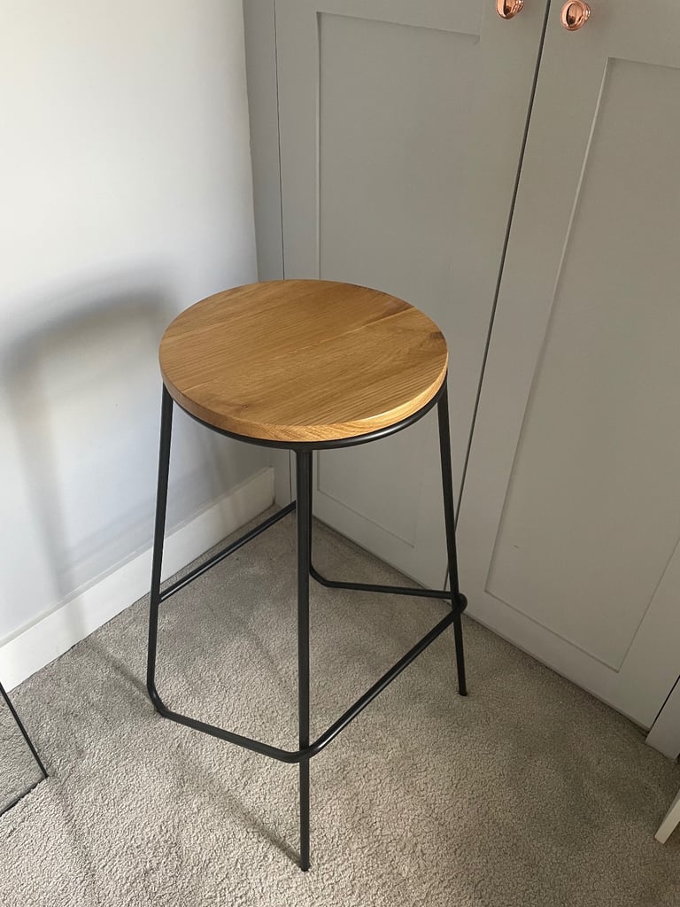 image for Modern black and wood stool