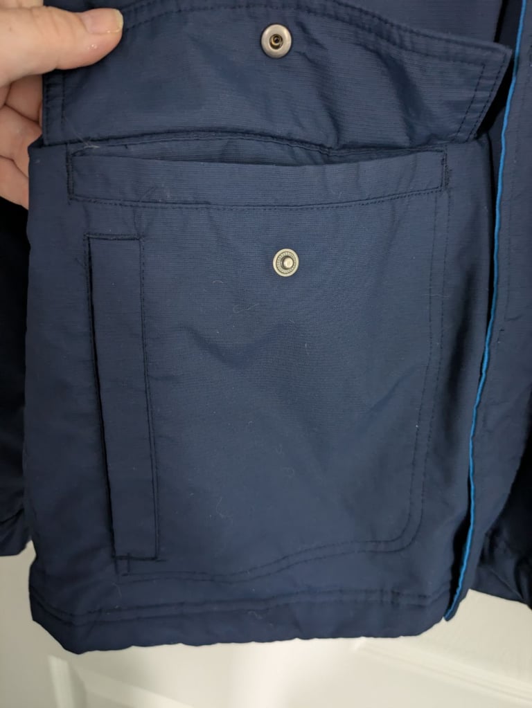 Mens size small boys 15-16 years Adidas two tone blue parka jacket s 