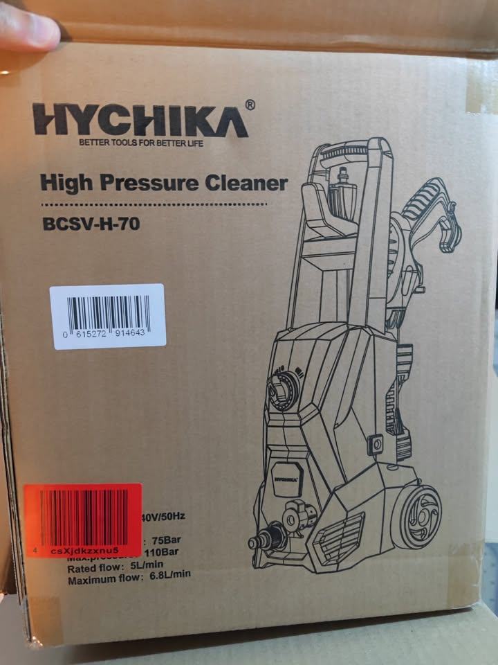 image for 1600PSI Power Washer, 1500W 410L/H Flow Rate with Foam Cannon, Adjustable Nozzle, 5m