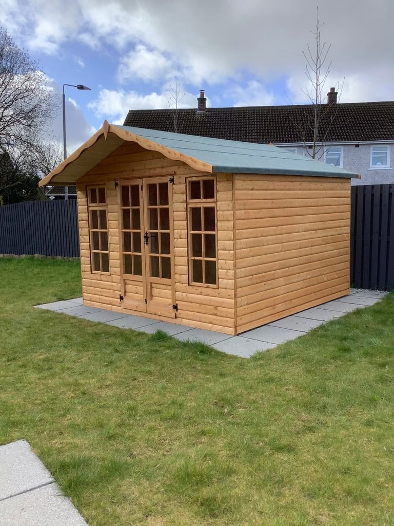 image for 10x10 Summerhouse 20mm log effect SUPPLIED & FITTED 