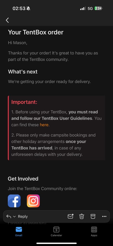 image for Brand new in box Tent box Go