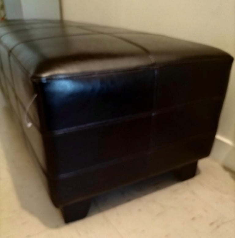 Brown Leather Bench (New)