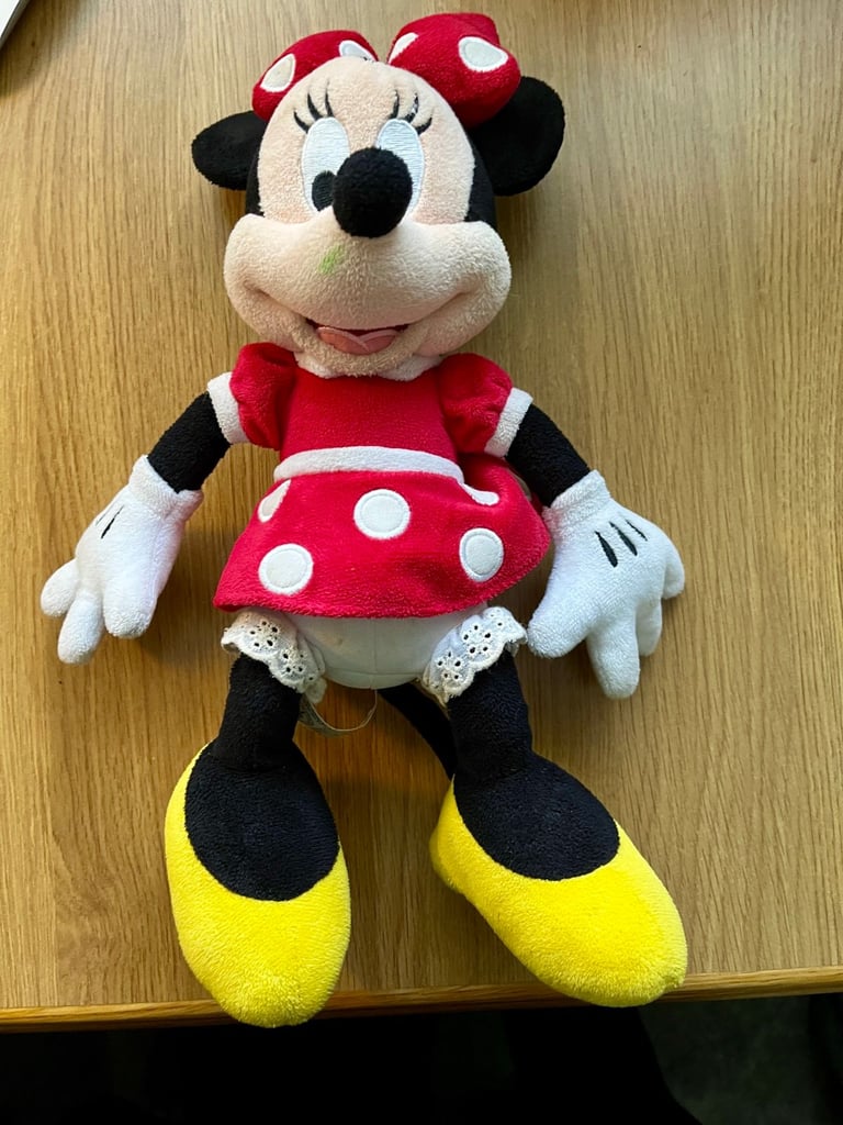 Minnie Mouse toy- Disney Parks - in classic red polka dot dress 
